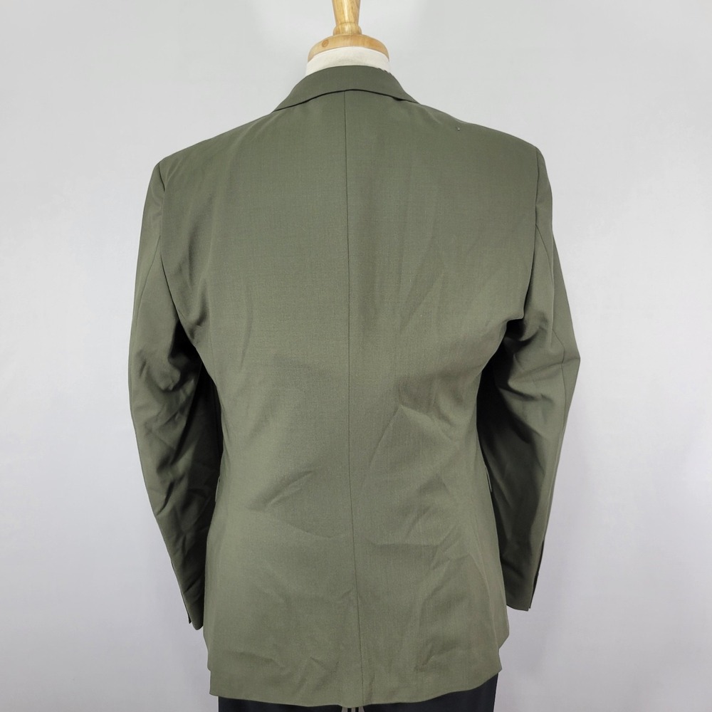 HUGO BOSS Men's Sport Coat Blazer Two Button Olive Wool Blend Super Flex 40R US - Picture 11 of 16